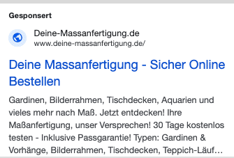 Google Ads Snippet Erweiterungen mit zusätzlichen Produktinformationen