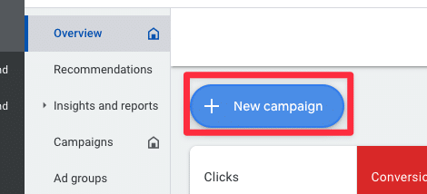 Neue Kampagne starten in Google Ads